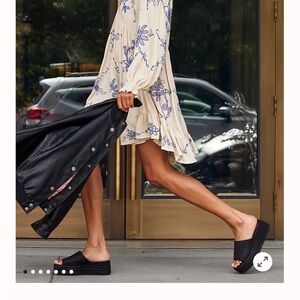 Free people harbor “flatform” black platform sandal